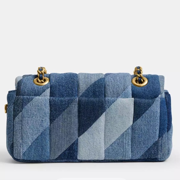 Coach Tabby Denim Shoulder Bag 20 Patchwork Quilting - Picture 4 of 12